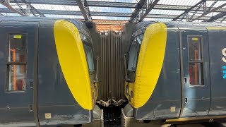 Swr Class 450 8 Car Train Coming Into Bournemouth On Platform3