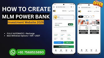 Make A Power Bank MLM Investment Website || Power Bank Website Script 2026