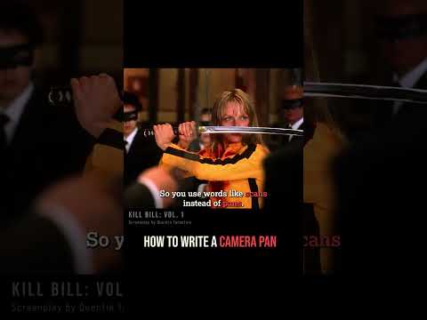 How to write a camera pan in a screenplay #screenwriting  #cinematography  #filmmaking