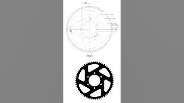 62 Teeth cycle Gear 2d drawing in auto cad || Drawing 06,  #autocad #cad  #drawing #tutorial #design