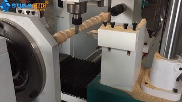 STYLECNC CNC wood lathe machine with 3 axis spindle