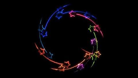 Magical Neon Stars Rolling | Multi Colors | Round Shape |  Neony Light | After Effects | LOOP VIDEO