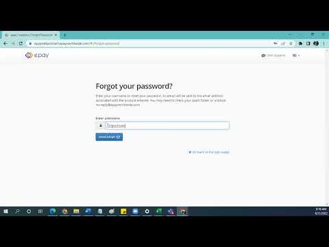 How to reset your password on epay