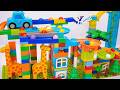 INSANE LEGO DUPLO Marble Run ☆ Satisfying Building Blocks Assembling a Magical Magnetic Train Track