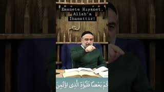 Emanete Hıyanet, Allaha İhanettir