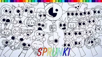 Incredibox Sprunki New Big Coloring Pages How To Color All Original Sprunki VS All Horror Sprunki