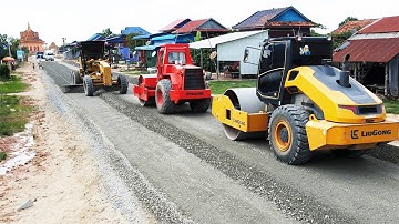 Best Work Of Motor Grader Mixing Gravel Build Foundation New Road