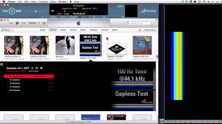 Playing Gapless Audio in Amarra Music Players