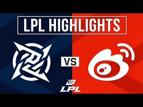 NIP vs WBG Highlights ALL GAMES | LPL 2025 Split 2 | Ninjas in Pyjamas vs Weibo Gaming