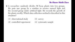 Regents Algebra II August 2018 #2