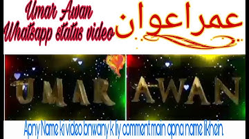 Umar Name status video|Umar awan animated video|Whatsapp status.