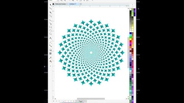 Beautiful Circular Star Pattern Design in Coreldraw