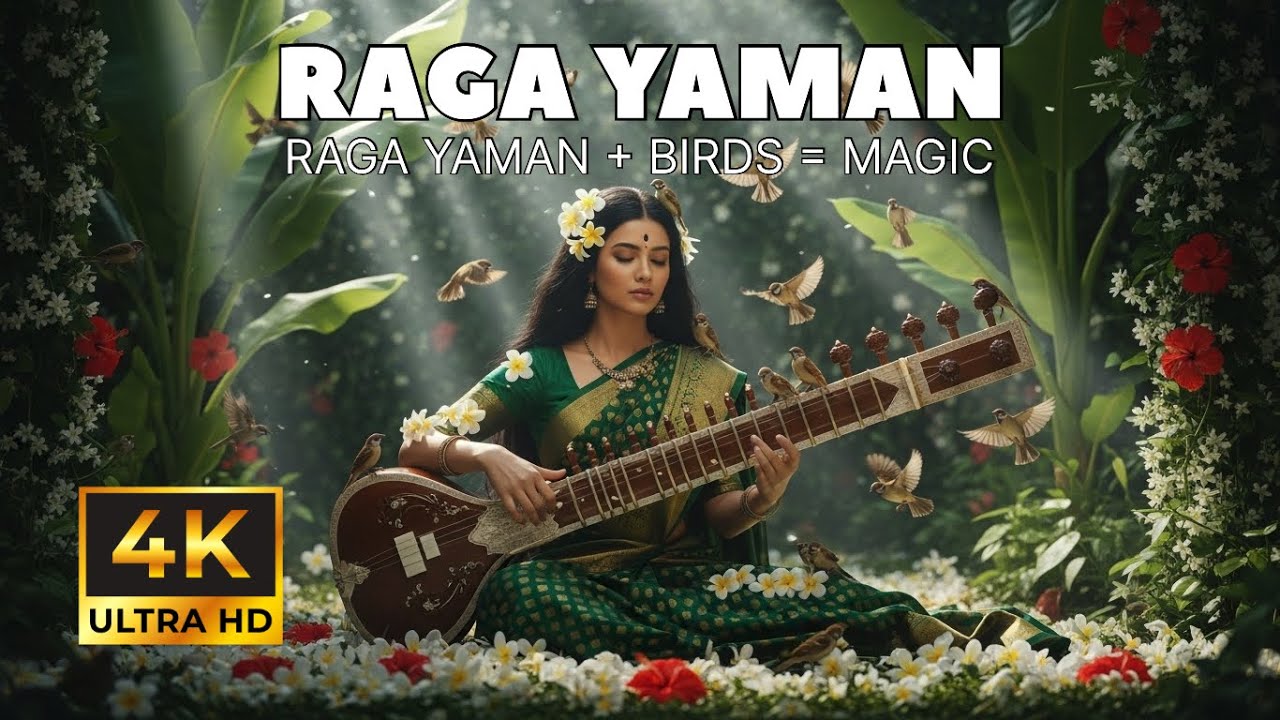 Instant Calm: Soothing Raga Yaman with Bird Sounds | Relax, Meditate ...