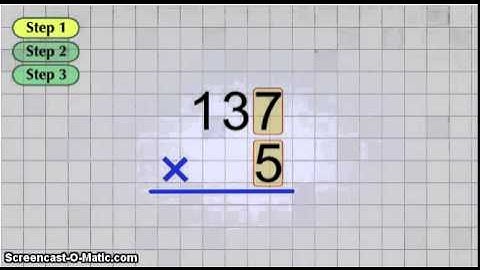 3 digit by 1 digit multiplication