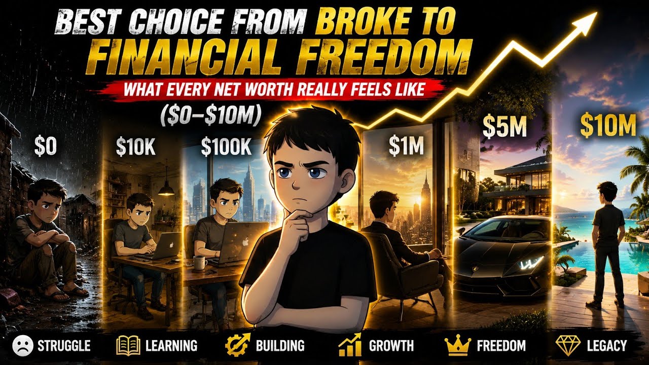 Best Choice From Broke To Financial Freedom : What Every Net Worth Really Feels Like ($0–$10M)