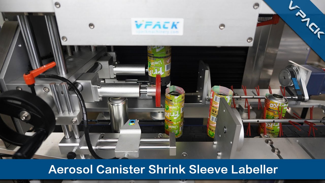 AEROSOL Aluminium bottle PVC sleeve shrink labeling machine,Automatic high speed heat shrink labeler