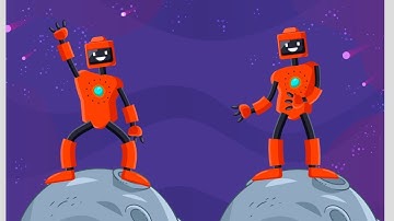 Learn colours and to count 1 to 10 with Robots. Counting for toddlers.