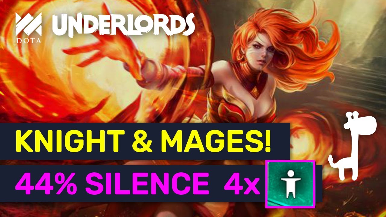 44% HUMAN SILENCE! Knights &  6 Mages Build! | Dota Underlords