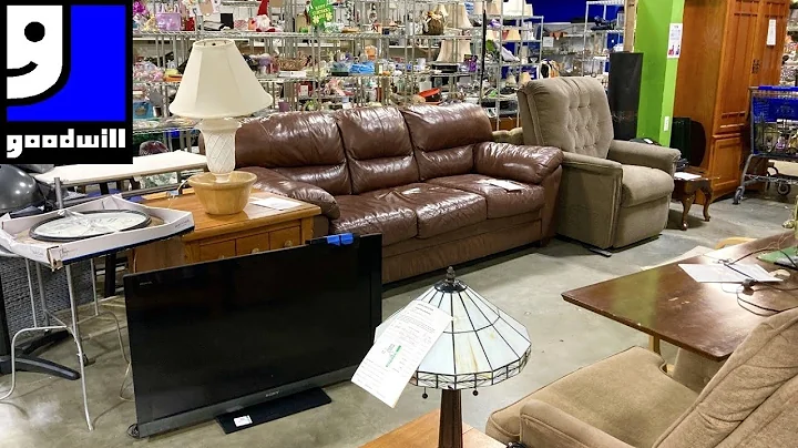 GOODWILL SHOP WITH ME FURNITURE SOFAS CHRISTMAS DECORATIONS KITCHENWARE SHOPPING STORE WALK THROUGH