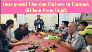 Goar goarni Ulos sian Parboru tu Paranak di Ulaon Pesta Unjuk