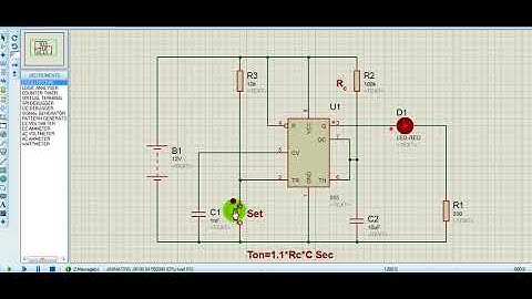 Simulation of 555-Timer as a monostable