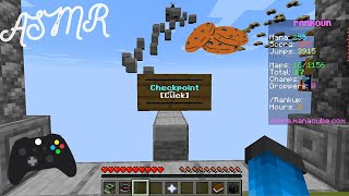ASMR Gaming | Minecraft Parkour Controller | No Talking + Eating Cookies 🍪🎧