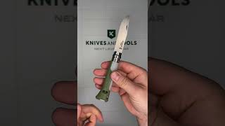 Opinel No 08 Horizon 3304, Made For The Elements, Satin Stainless Steel, Grey & Khaki pocket knife