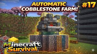 Automatic cobblestone farm bna dia survival me | Minecraft Survival Part #17 | #minecraft #gaming
