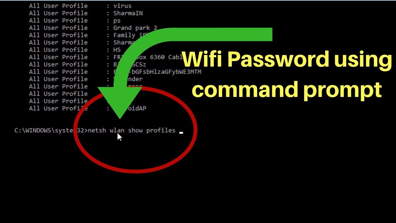 How To Show Wifi Password Using Command Prompt On Windows 10 YouTube