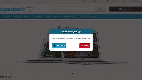 [OpenCart] Age verification & Fancybox - OcMOD Installation!