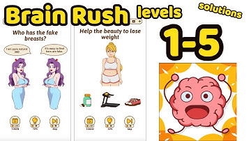 Brain Rush Game All levels 1- 5 Game Review Complete Gameplay Walkthrough (iOS-Android)