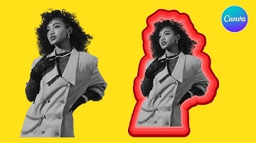 How to outline an image in canva || Add white border around image in canva