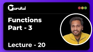 Lecture 20 | C Functions: Advanced Techniques with Arrays,Strings,Pointers, and Function Pointers
