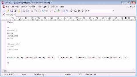 Beginner PHP Tutorial 40 Multi dimensional Arrays