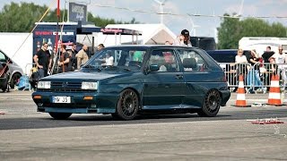 VW Golf Mk2 Rallye 850hp R30 Turbo 1/4 Meile Drag Racing Turboscheune Test & Tune 19.06.2016