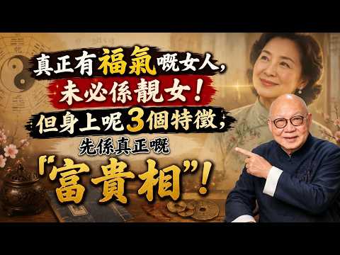岑逸飛：真正有福氣嘅女人，未必係靚女！但身上呢3個特徵，先係真正嘅「富貴相」！#國學智慧 #易經智慧 #相由心生 #富貴相 #女性成長 #修心修行 #自我提升 #命理風水 #岑逸飛