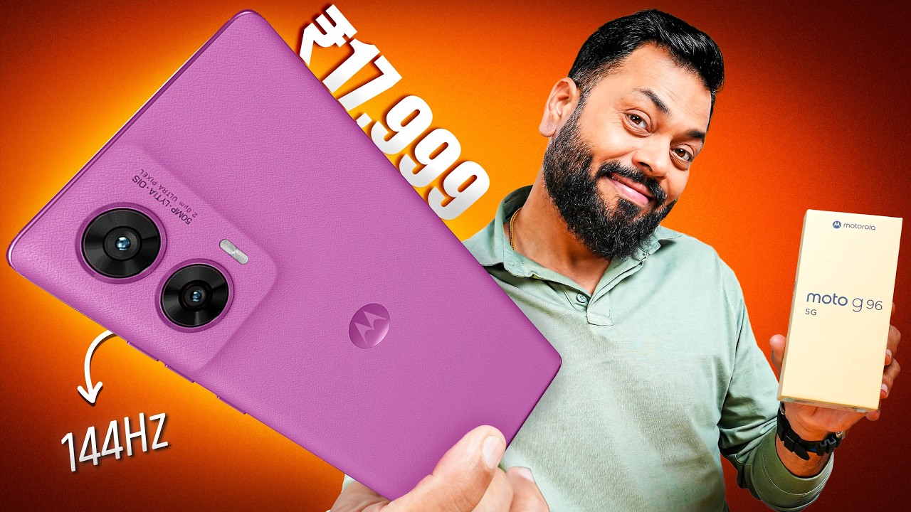 Moto g96 Unboxing & First Look ⚡144Hz pOLED, IP68, 5500mAh @ ₹17,999!