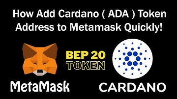 How Add Cardano (ADA) Token Address to Metamask Quickly! | ADA