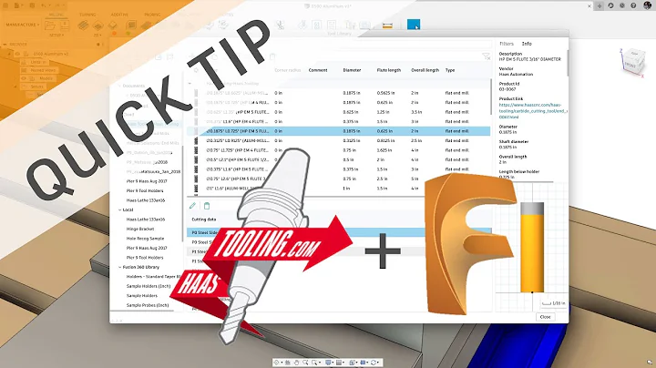 Autodesk Fusion 360 | Quick Tip: Haas Tooling in the New Fusion 360 Tool Library