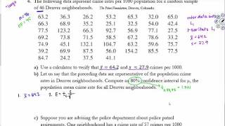 1 Sample T Interval Application