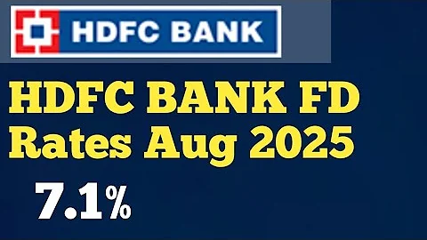 Hdfc bank fixed deposit interest rate august 2025