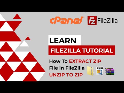 How To Extract Zip File in Filezilla | Unzip Files on Filezilla |  Filezilla Tutorial