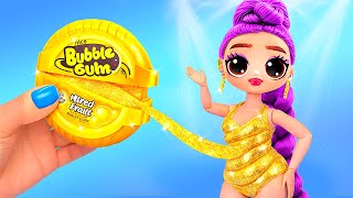 K-Pop Demon Hunters on a Golden Fluffy and Cardboard Ship! 10 Crafts for L.O.L. Dolls