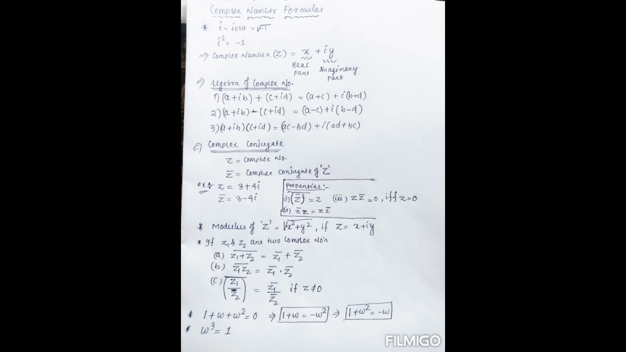 Complex Number all Formulas #shorts #youtubeshorts #viralshorts #maths #complexnumbers