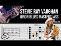 Srvs 12 bars of minor blues magic tin pan alley montreux 85 guitar lesson  stevie ray vaughan