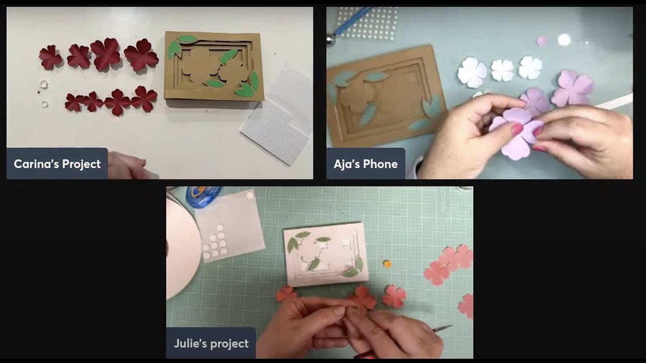 Live Craft Challenge – Make a Spring Flower Shadow Box Card with Design Coaches!