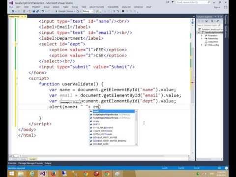 Web Design Tutorial : java script form validation