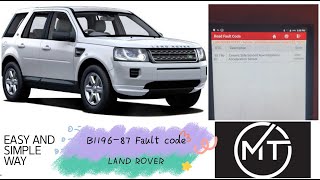 (B1196-87) FAULTCODE LANDROVER SRS PROBLEM
