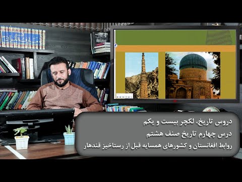 روابط افغانستان و کشورهای همسایه قبل از رستاخیز قندهار لکچر 21 درس چهارم کتاب تاریخ صنف هشتم