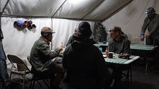 Morning routine at hunting camp - elk hunting 2025